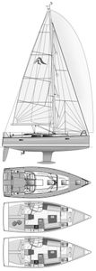 Hanse 385 Drawing
