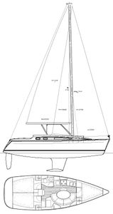 Sun Odyssey 34.2 (Jeanneau) Drawing