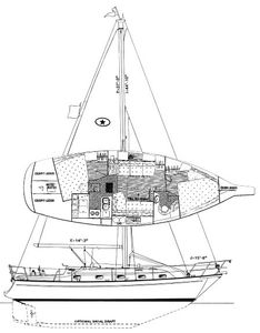 Island Packet 350 Drawing