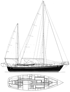 Hallberg-Rassy 41 Drawing