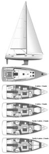 Oceanis 45 (Beneteau) Drawing