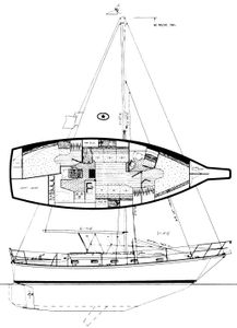 Island Packet 35 Drawing