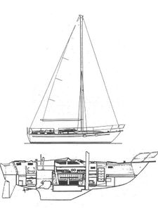 Gulfstar 40 Sailmaster Drawing