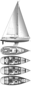 Sun Odyssey 50 DS (Jeanneau) Drawing