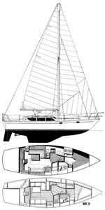 Gulfstar 39 Sailmaster Drawing