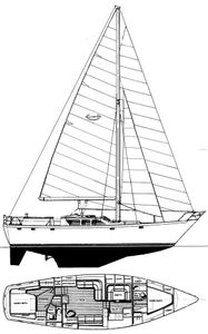 Gulfstar 50 Sailmaster Drawing