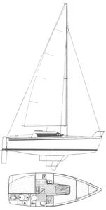 Tonic 23 (Jeanneau) Drawing