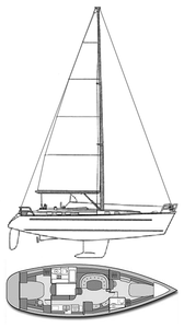 Beneteau 44 CC Drawing