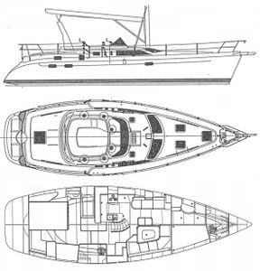 Hunter 450 Passage Drawing