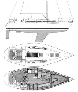 First 375 (Beneteau) Drawing