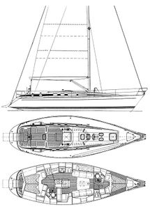Swan 40 (Frers) Drawing