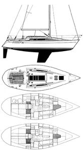 First 345 (Beneteau) Drawing