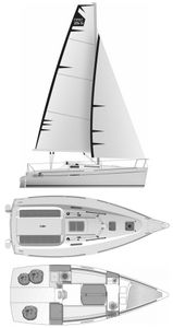 First 25 S (Beneteau) Drawing