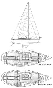 Sun Kiss 45 (Jeanneau) Drawing