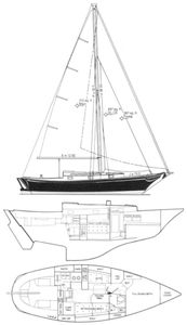 Ericson 31 Independence (Cutter) Drawing