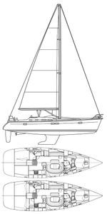 Beneteau 473 Drawing