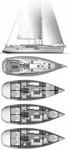 Sun Odyssey 44 I (Jeanneau) Drawing