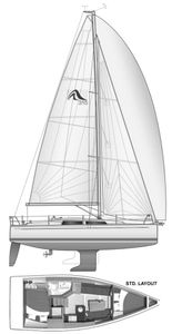 Hanse 315 Drawing