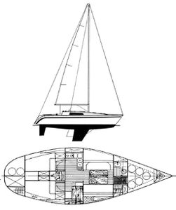 First 35 (Beneteau) Drawing