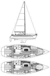 Oceanis 44 CC (Beneteau) Drawing