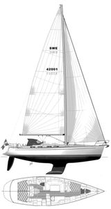 Sweden Yachts 42 Drawing