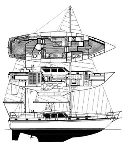 Gulfstar 47 Sailmaster Drawing