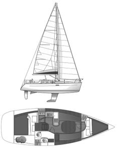Oceanis 323 (Beneteau) Drawing