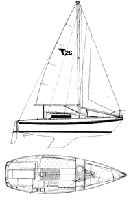 Tanzer 26 Drawing