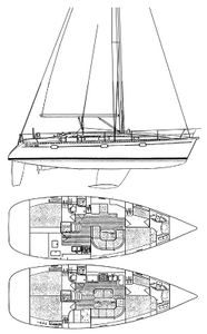 Oceanis 400 (Beneteau) Drawing
