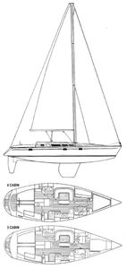 Sun Odyssey 44 (Jeanneau) Drawing