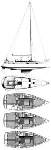 Oceanis 370 (Beneteau) Drawing