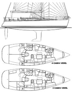 Sun Fast 43 (Jeanneau) Drawing