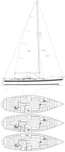 Hallberg-Rassy 53 Drawing