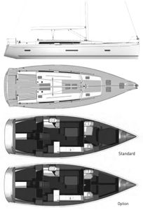 Dufour 450 Grand Large Drawing