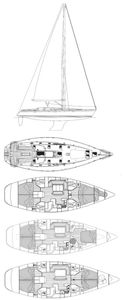 Sun Odyssey 52.2 (Jeanneau) Drawing