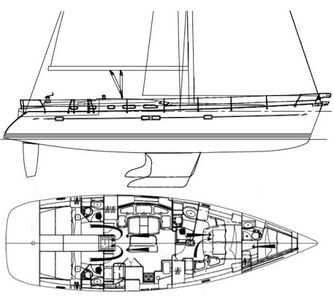 Beneteau 523 Drawing
