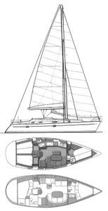 Oceanis 381 (Beneteau) Drawing
