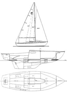 Columbia 24 Challenger Drawing