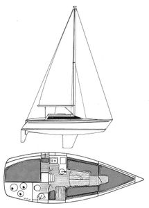 Sun Dream 28 (Jeanneau) Drawing
