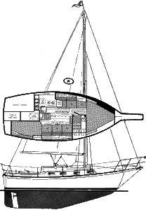 Island Packet 27 Drawing