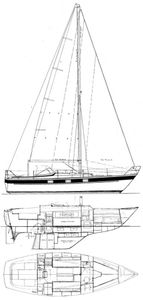 Hallberg-Rassy 312 Drawing