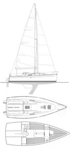 First 260 Spirit (Beneteau) Drawing
