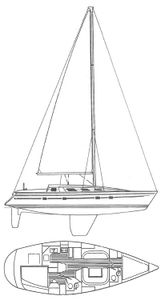 Sun Odyssey 39 (Jeanneau) Drawing