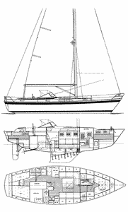 Hallberg-Rassy 39 Drawing