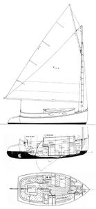Atlantic City Cat Boat Drawing