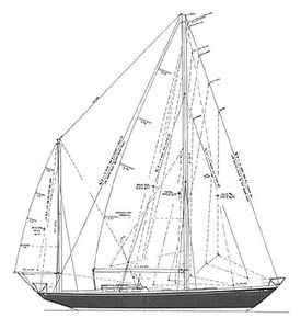 Swan 55-S&S-1970 Yawl Drawing