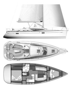 Sun Odyssey 39 DS (Jeanneau) Drawing