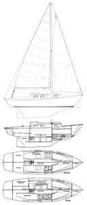 Bristol 24 Corsair (Sailstar) Drawing