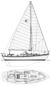 Sail Yacht 35 (Chris-Craft) Drawing