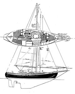 Hans Christian 38 T (Telstar Keel) Drawing